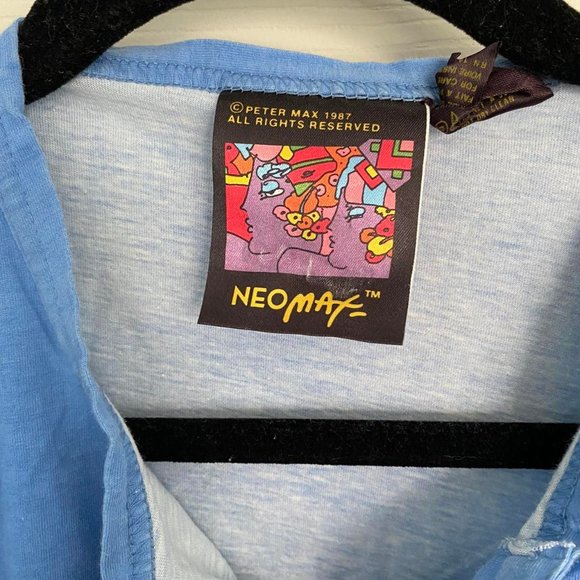 RARE Vintage 1987 Peter Max Neo Max Art Zero Megalopolis T-shirt 80s - Picture 4 of 4